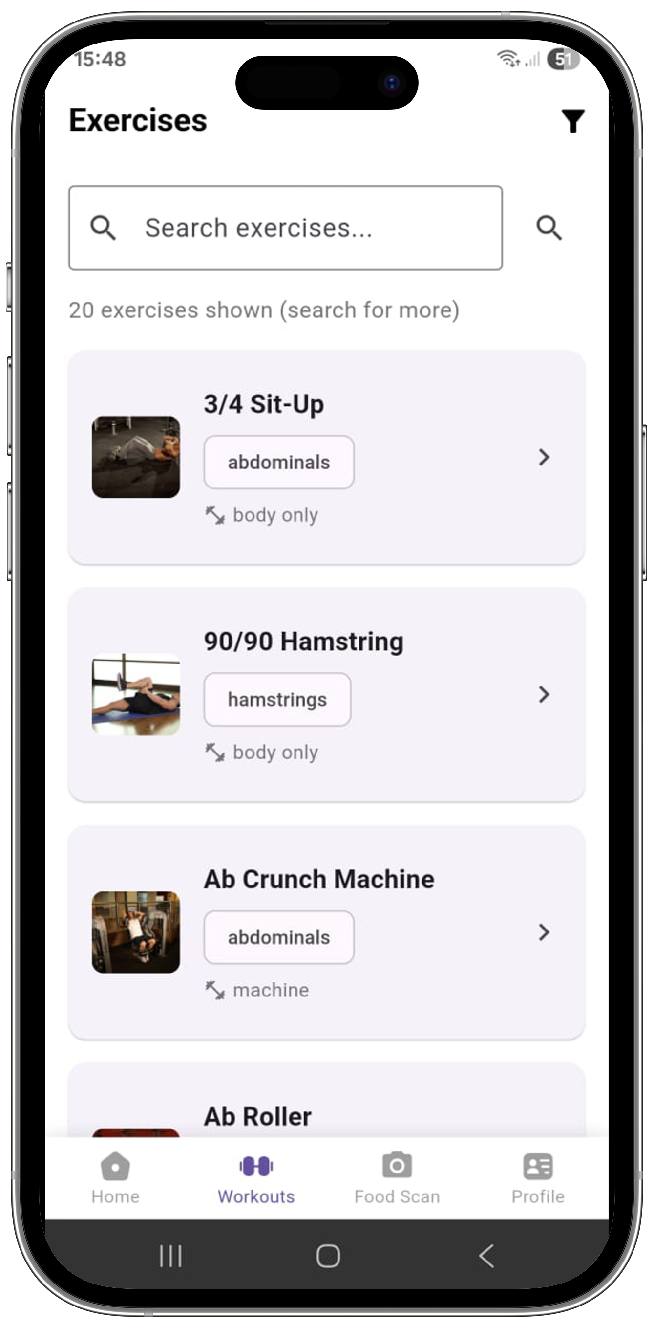 Workout Tracking